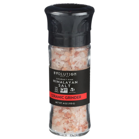 Evolution Salt Gourmet Pink Himalayan Salt Ceramic Grinder, 4 Ounce