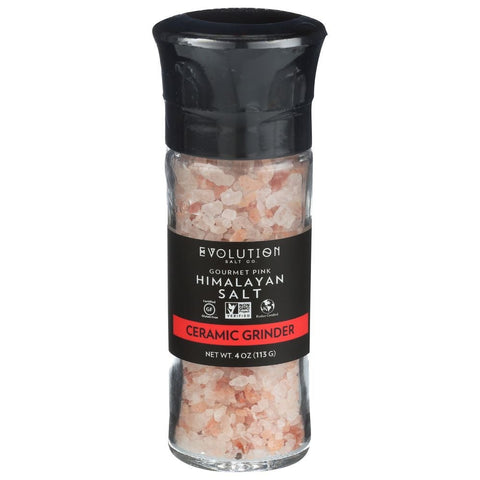 Evolution Salt Gourmet Pink Himalayan Salt Ceramic Grinder, 4 Ounce