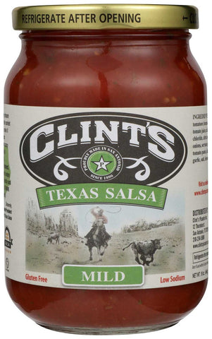 Clints Mild Texas Salsa, 16 Ounce -- 6 per case.