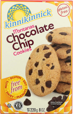 Kinnikinnick Foods Chocolate Chip Cookies, 8 Ounce -- 6 per case.