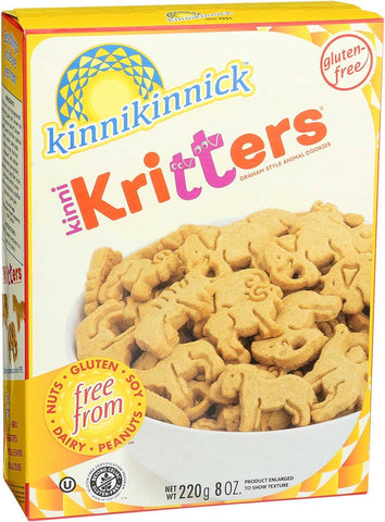 Kinnikinnick Foods KinniKritter Graham Style Animal Cookies, 8 Ounce -- 6 per case.