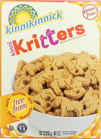 Kinnikinnick Foods KinniKritter Graham Style Animal Cookies, 8 Ounce -- 6 per case.