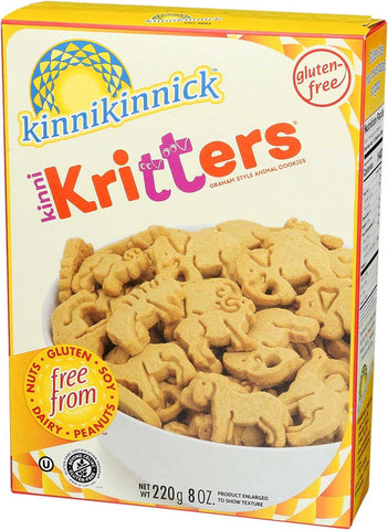 Kinnikinnick Foods KinniKritter Graham Style Animal Cookies, 8 Ounce -- 6 per case.