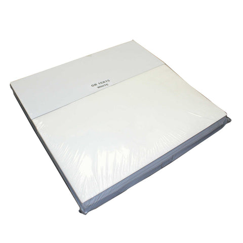 Impact Products White Grease Resistant Trayed Sandwich Wrap, 16 inch Length x 15 inch Width.