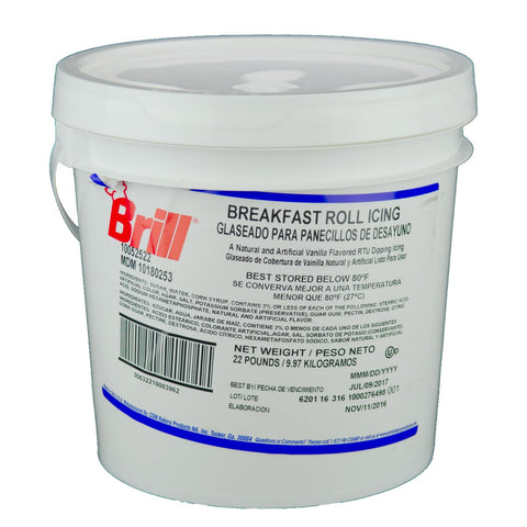 CSM Bakery Ready to Use White Icing Breakfast Roll, 22 Pound.