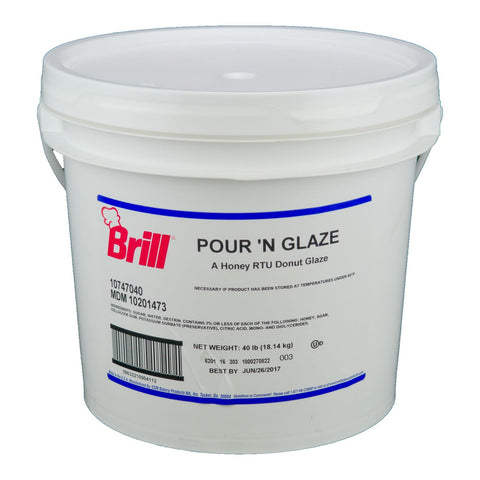 Brill Ready To Use Pour n Donut Glaze, 40 Pound.