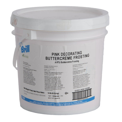 Brill Pink Decorating Butter Creme Frosting, 14 Pound.