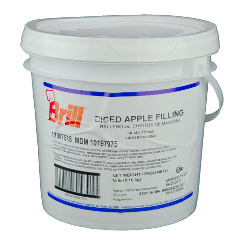 HC Brill Diced Apple Filling, 18 Pound.