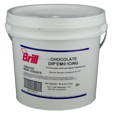 Brill Donut and Roll Chocolate Icing, 40 Pound Pail.