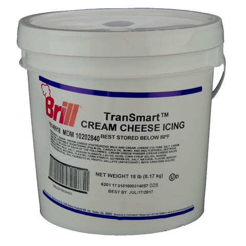 HC Brill Transmart Ready To Use Cream Cheese Icing, 18 Pound.