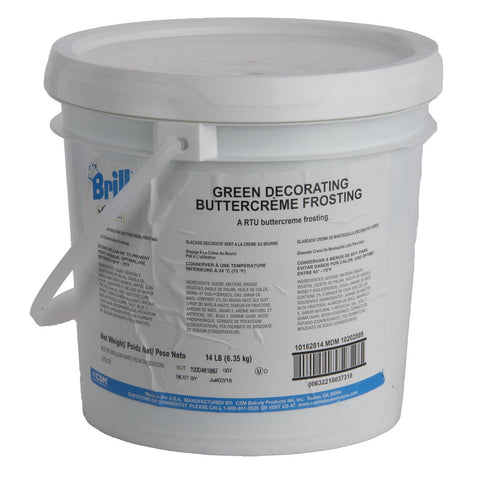 Brill Transmart Green Decorating Icing, 14 Pound Pail.