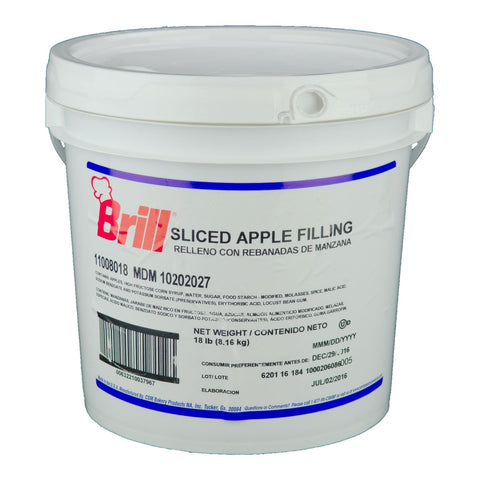 HC Brill Sliced Apple Filling, 18 Pound.