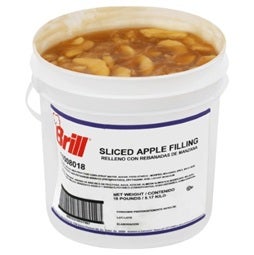 HC Brill Sliced Apple Filling, 18 Pound.
