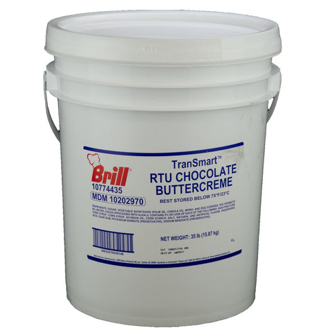 Brill Transmart Chocolate Buttercreme Icing, 35 Pound.