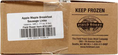 Field Roast Plant Based and Vegetarian Apple Maple Breakfast Sausage Link, 9 Pound