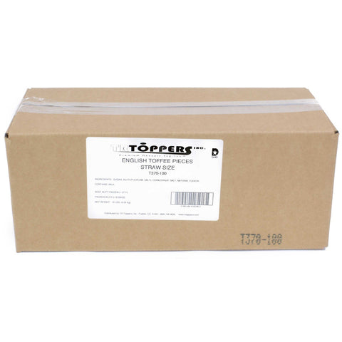 TR Toppers Straw Size English Toffee Pieces, 5 Pound -- 2 per case.