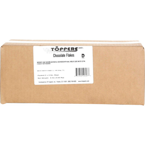 TR Toppers Chocolate Flake, 8 Pound.