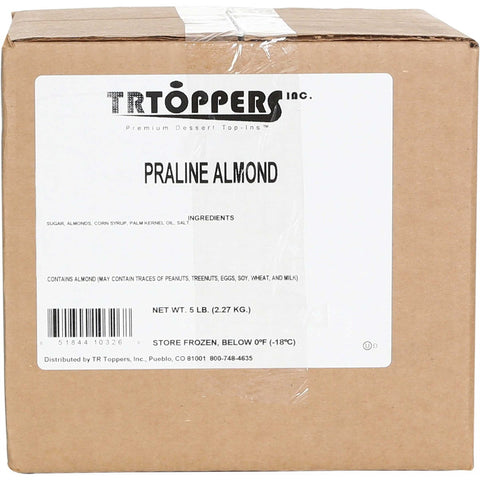 TR Toppers Praline Almonds, 5 Pound Box.