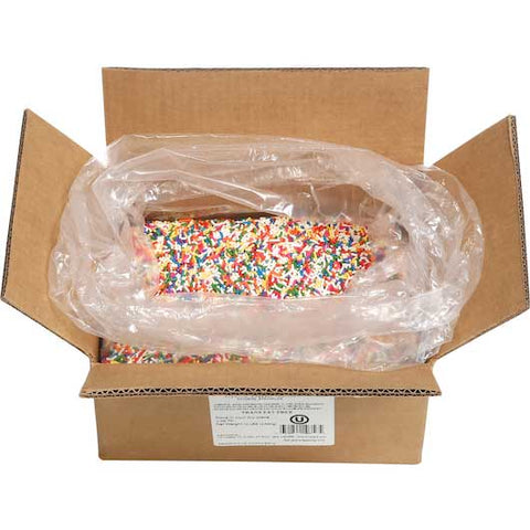 TR Toppers Rainbow Sprinkles, 10 Pound Box.