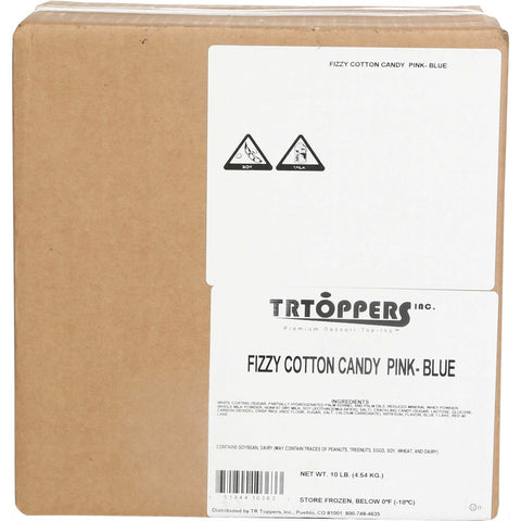 TR Toppers Pink and Blue Fizzy Cotton Candy, 10 Pound Box.