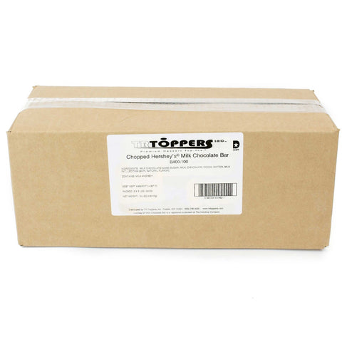 T R Toppers Chopped Hershey Milk Chocolate Bar, 5 Pound Box -- 2 per case.