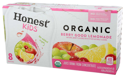 Honest Kids Berry Good Lemonade Juice Drink, 6.75 Fluid Ounce -- 32 per case