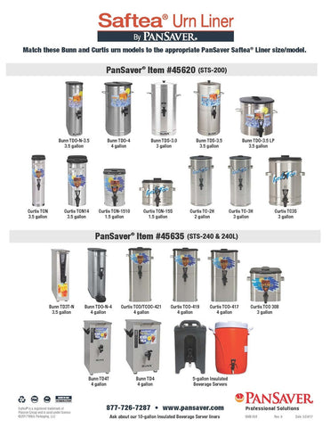 Pansaver Saftea Urn Liner, 200 Liter -- 50 per case.