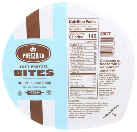 Pretzilla Soft Pretzel Bites , 12.3 Ounce Tub -- 8 per case