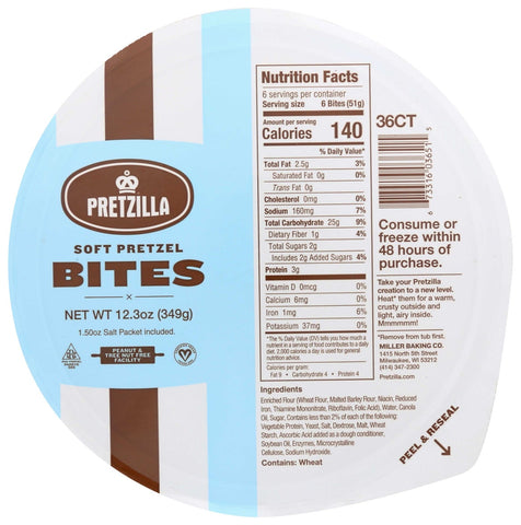 Pretzilla Soft Pretzel Bites , 12.3 Ounce Tub -- 8 per case