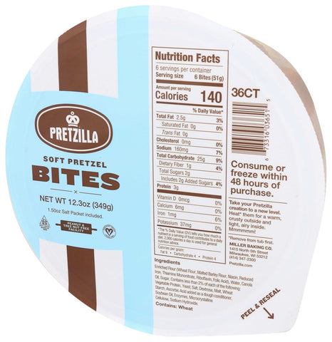 Pretzilla Soft Pretzel Bites , 12.3 Ounce Tub -- 8 per case