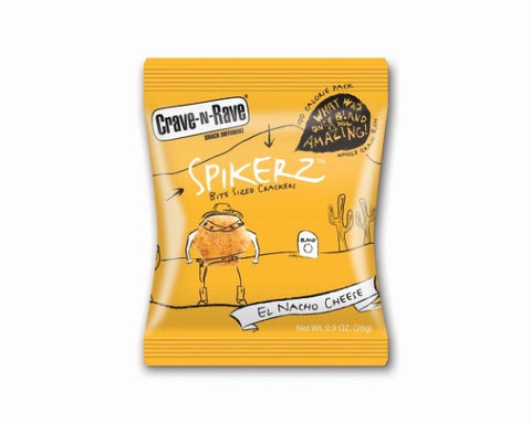 Crave N Rave El Nacho Cheese Spikerz, 0.9 Ounce Pouch -- 300 per case.