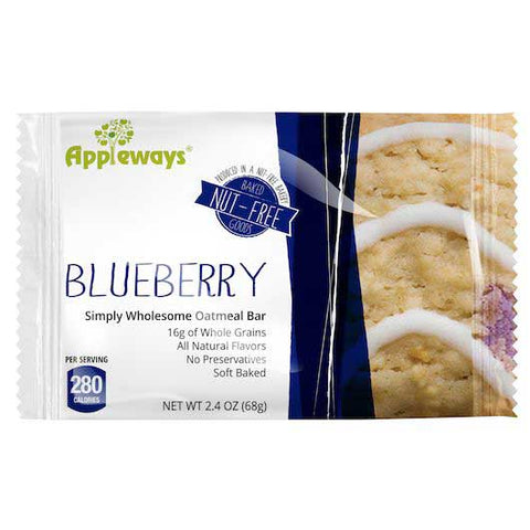 Appleways Blueberry Oatmeal Bar, 2.4 Ounce -- 160 per case