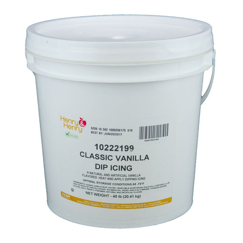 Henry and Henry Classic Vanilla Dipping Icing, 45 Pound.