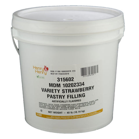Henry and Henry Variety Fruit Strawberry Filling, 40 Pound.