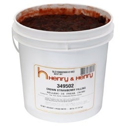 Henry and Henry Crown Strawberry Fruit Filling, 38 Pound.