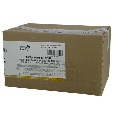 Henry and Henry Bavarian Cream Redi Pak Pastry Filling, 1 Pound -- 24 per case.
