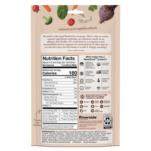 Made Good Organic Chocolate Chip Cookie, 5 Ounce -- 6 per case
