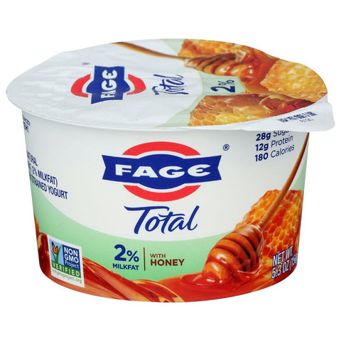 Fage Total Honey 2 Percent Greek Yogurt, 5.3 Ounce -- 12 per case.