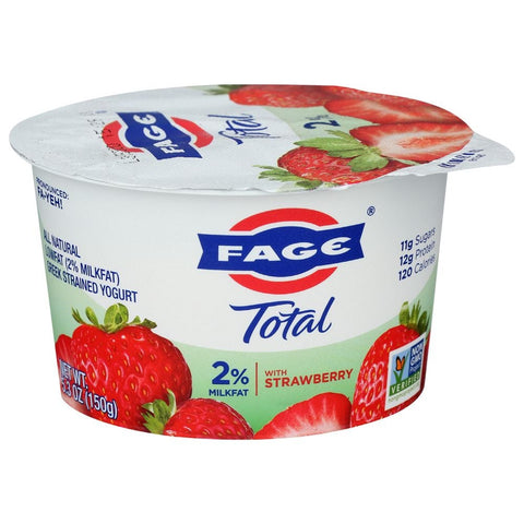 Fage Total Strawberry 2 Percent Greek Yogurt, 5.3 Ounce -- 12 per case.