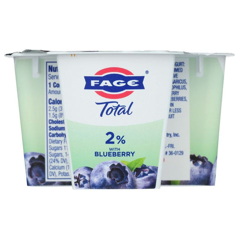 Fage Total 2 Percent Fat Blueberry Greek Yogurt, 5.3 Ounce -- 12 per case.