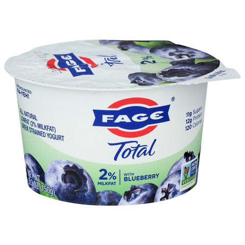 Fage Total 2 Percent Fat Blueberry Greek Yogurt, 5.3 Ounce -- 12 per case.