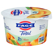 Fage Total Peach 2 Percent Greek Yogurt, 5.3 Ounce -- 12 per case.
