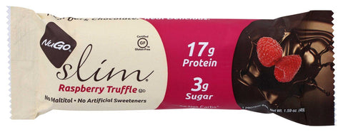 Nugo Slim Raspberry Truffle Nutrition Bar, 1.59 Ounce -- 12 per case.