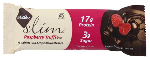 Nugo Slim Raspberry Truffle Nutrition Bar, 1.59 Ounce -- 12 per case.