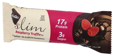 Nugo Slim Raspberry Truffle Nutrition Bar, 1.59 Ounce -- 12 per case.