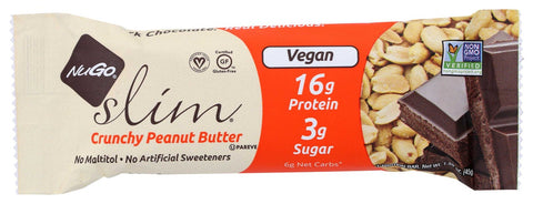 Nugo Slim Crunchy Peanut Butter Nutrition Bar, 1.59 Ounce -- 12 per case.