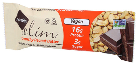 Nugo Slim Crunchy Peanut Butter Nutrition Bar, 1.59 Ounce -- 12 per case.