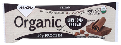 Nugo Organic Double Dark Chocolate Nutrition Bar, 5 Gram -- 12 per case.
