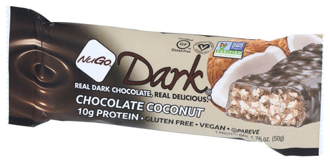 Nugo Dark Chocolate Coconut Nutrition Bar, 1.76 Ounce -- 12 per case.