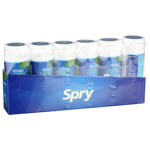 Spry Power Peppermint Mints Refill - 45 per pack -- 6 packs per case.